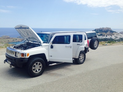 Hummer H3 rent a car in rhodes georgecars