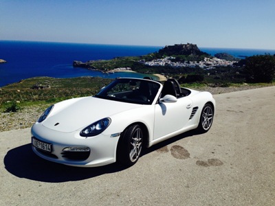 Porsche Boxster S rent a car rhodes george cars